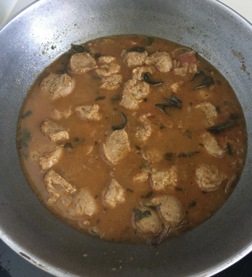 Kerala Style Soya Chunks Curry Cooking