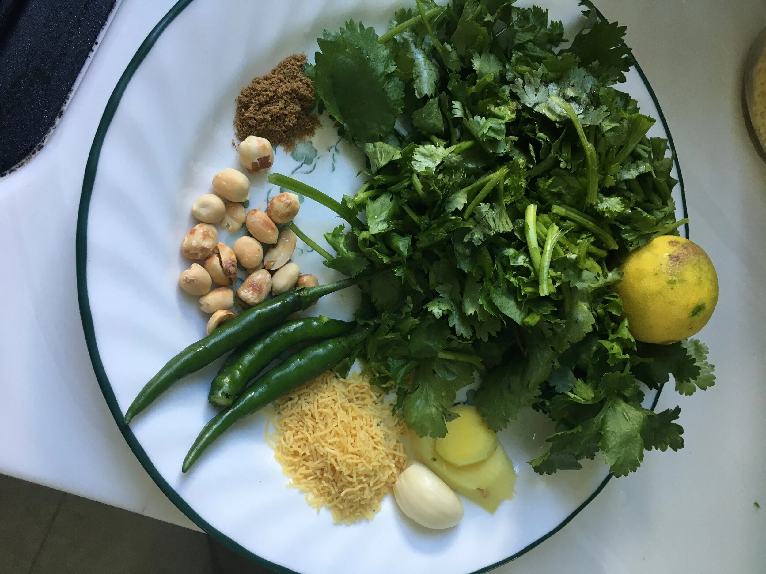 Green Coriander Chutney Ingredients