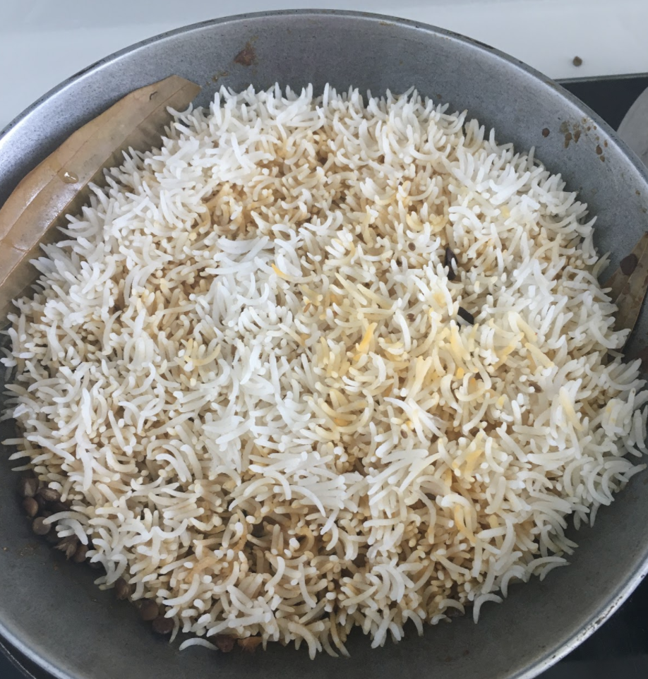 Masoor Biryani Garnish