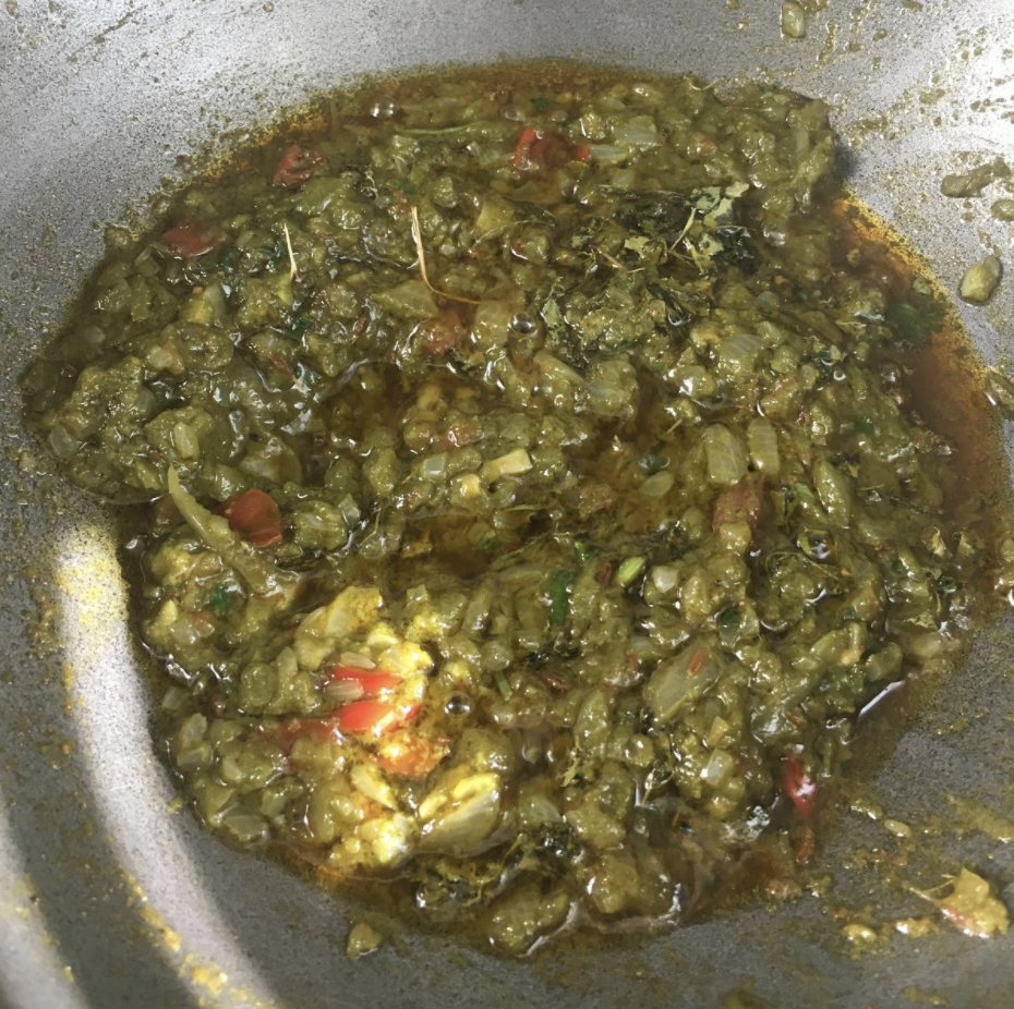 Adding Tamarind and Bread