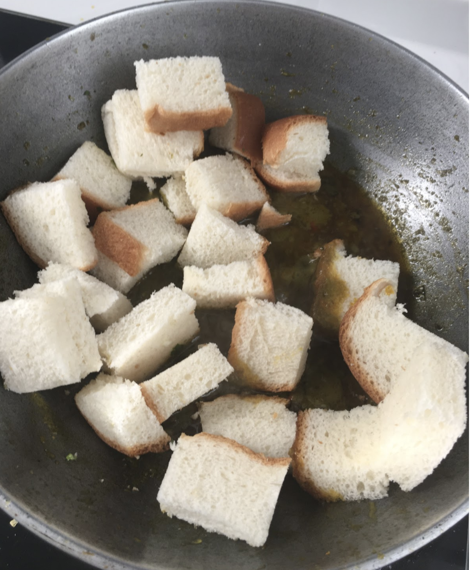Mixing Bread with Masala