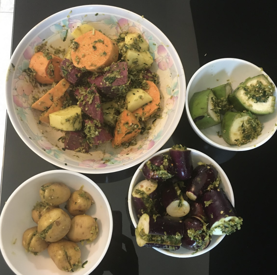 Cooking Surti Undhiyu