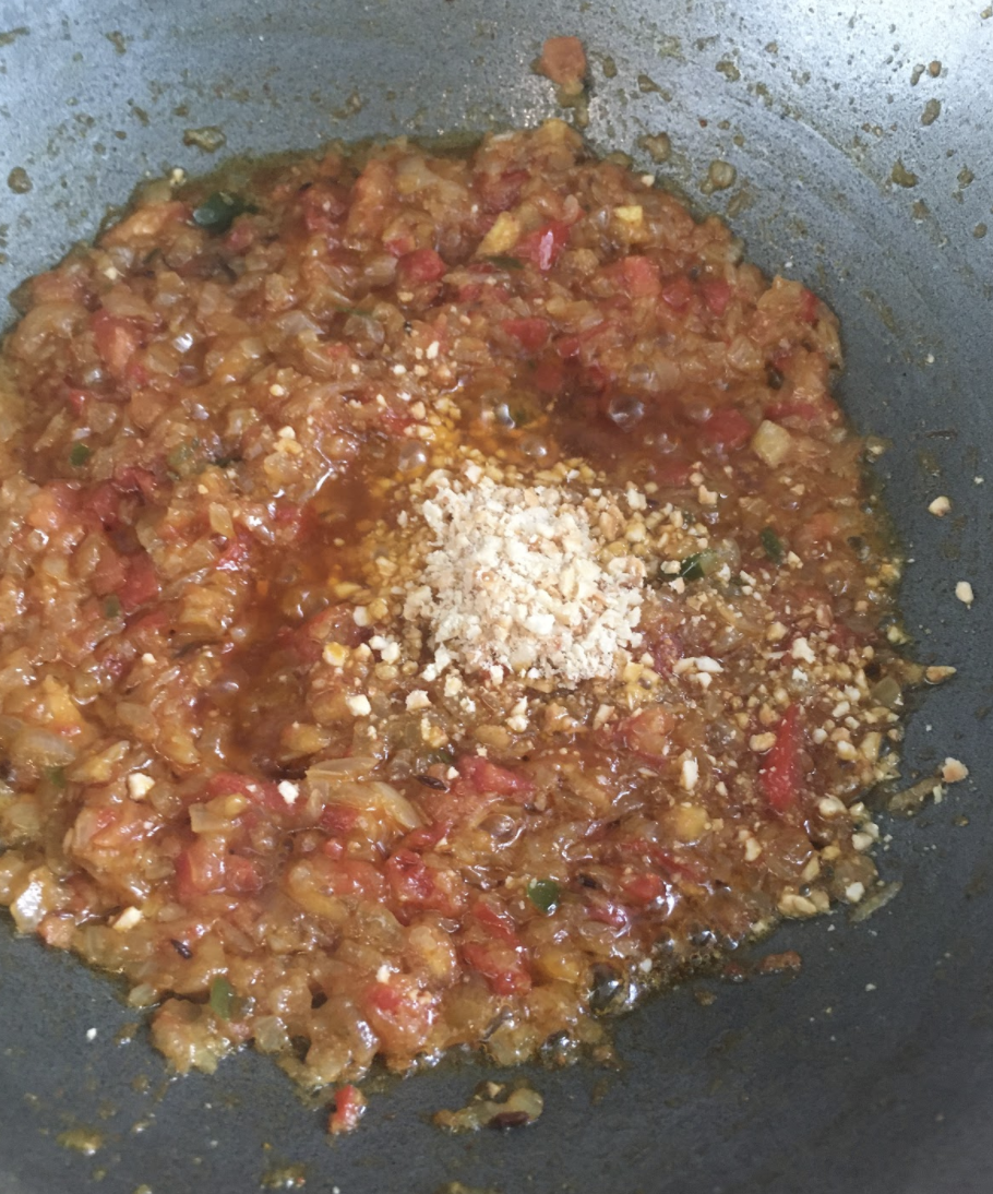 Continue to fry for 2-3mins Now add the Lauki