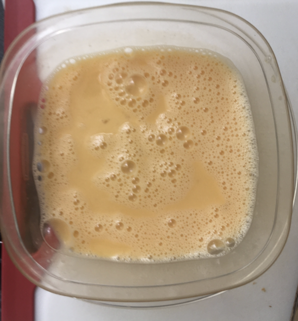    Transfer this egg mixture to a plate    Heat oil in a pan ( med heat)    Dip the prepared sandwich into the egg mixture. Coat well. Do not soak
