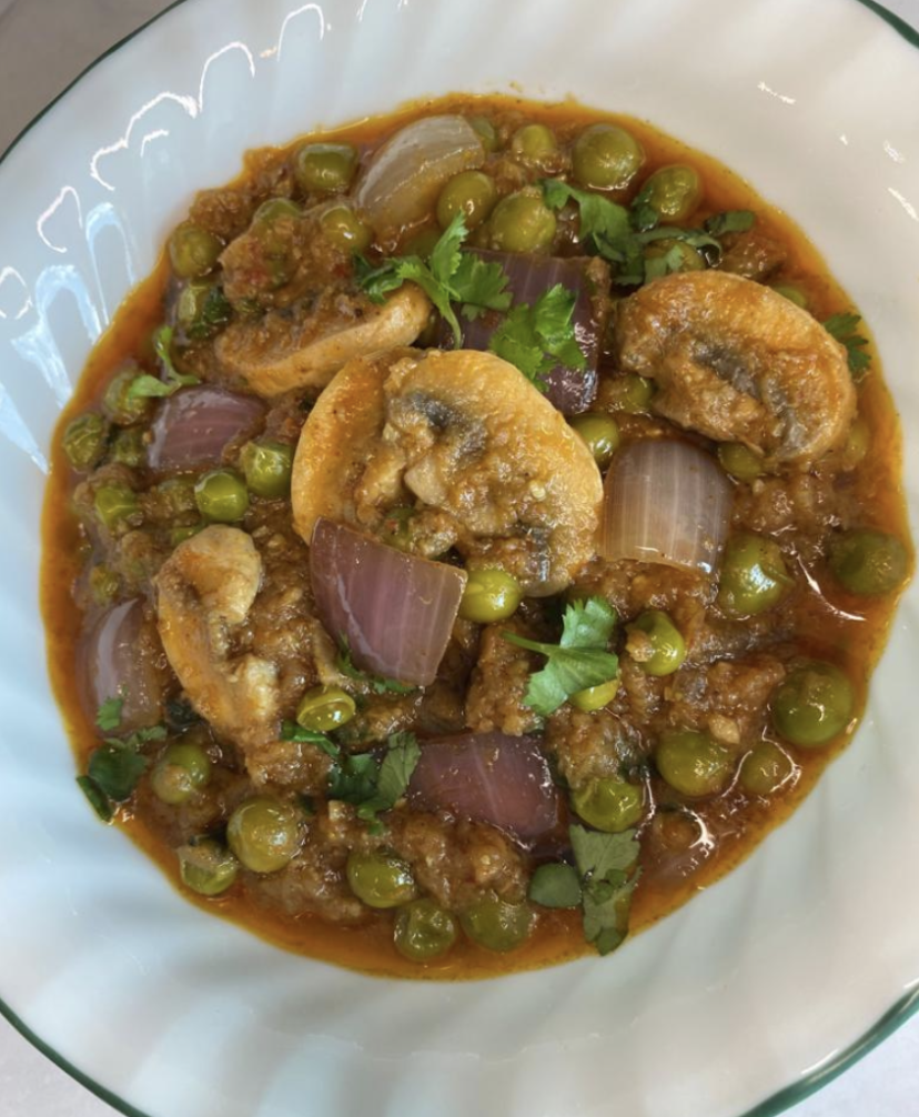 Matar Mushroom Do Pyaza Introduction