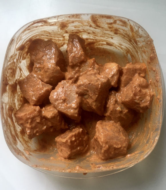 Frying Chicken Tikka