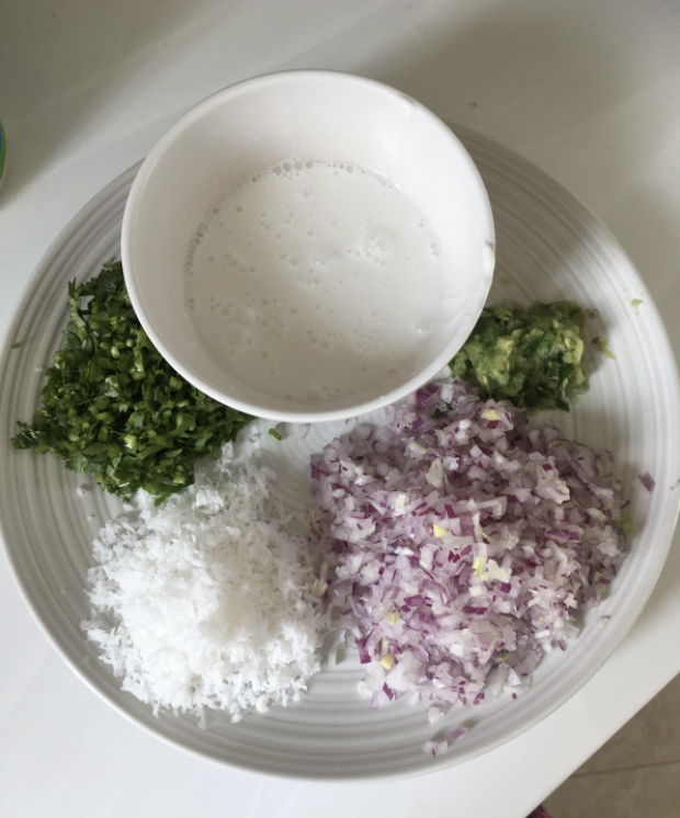 Finely chopped cabbage
