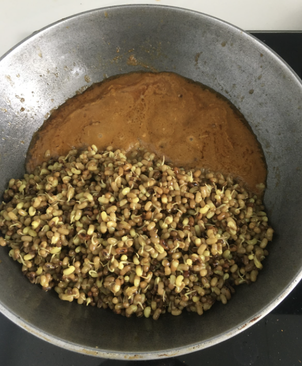 Finishing the curry