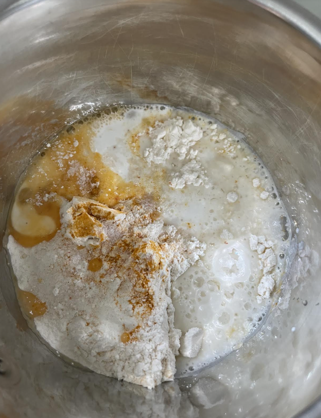 Strain the batter to get a smoother consistency