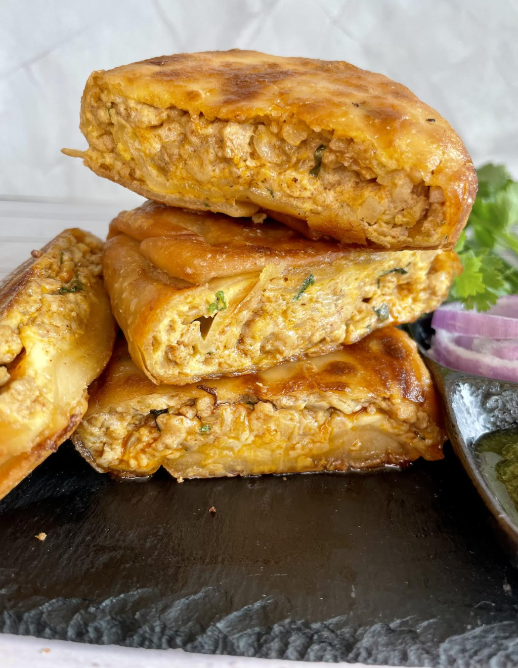 Serve Kheema Baida Roti