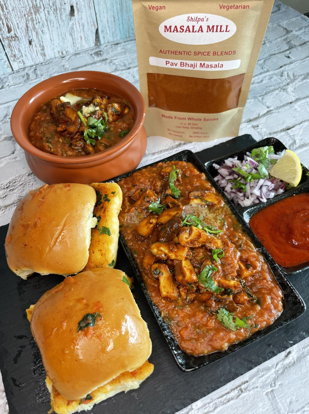 Mushroom Pav Bhaji