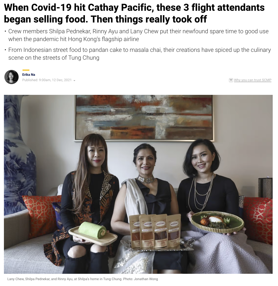 Click here to read my Interview featured in The South China Morning Post