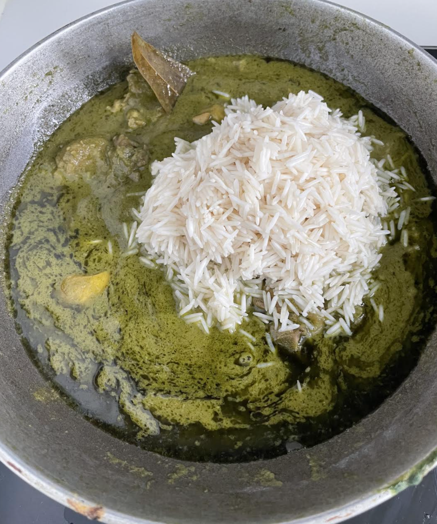 Cooking Donne Biryani