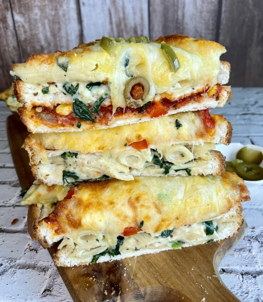 Finished Pizza Pasta Sandwich