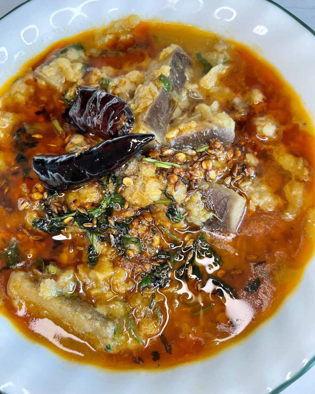 Masoor Dal with Baingan