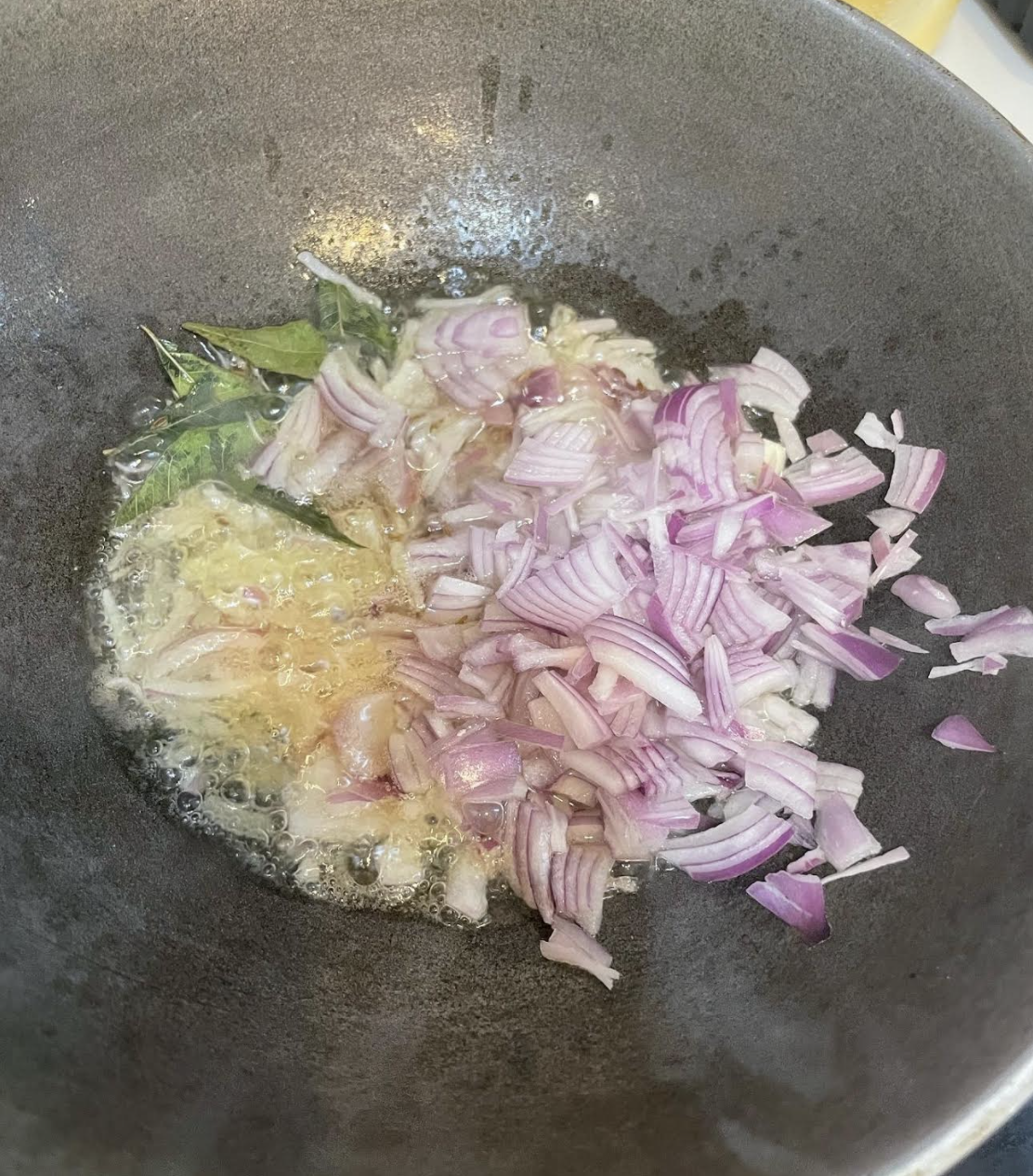 Cooking the masala