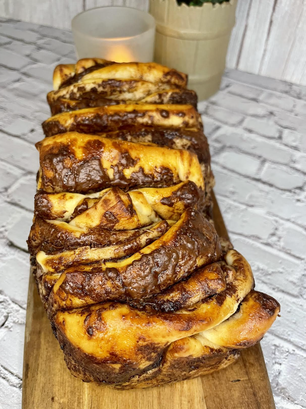 Finished Nutella Pull Apart Bread