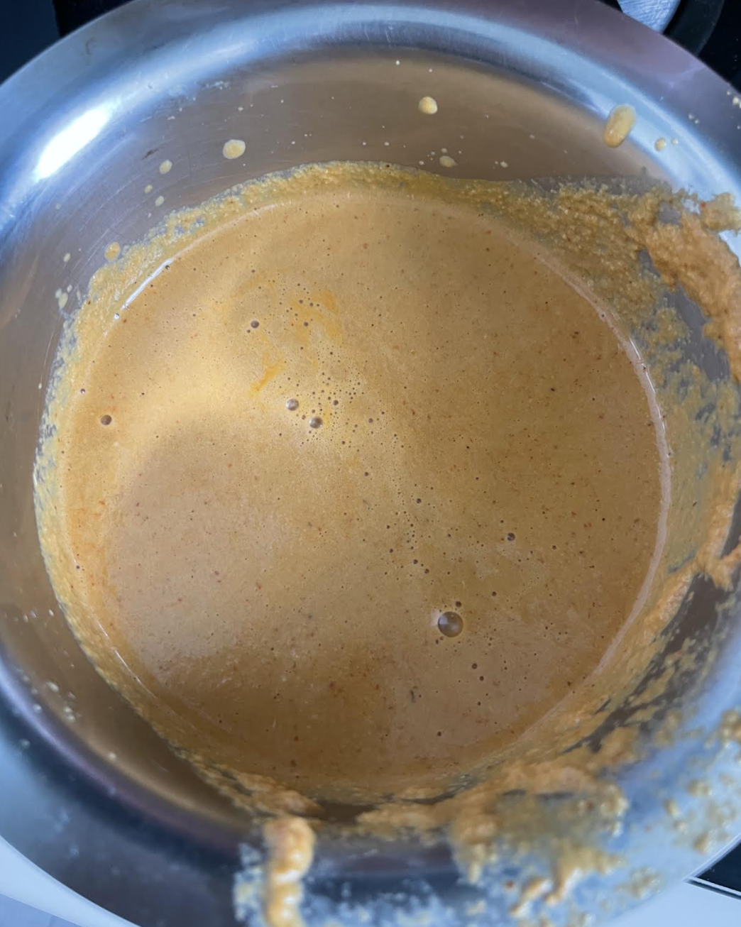 Cooking the curry base