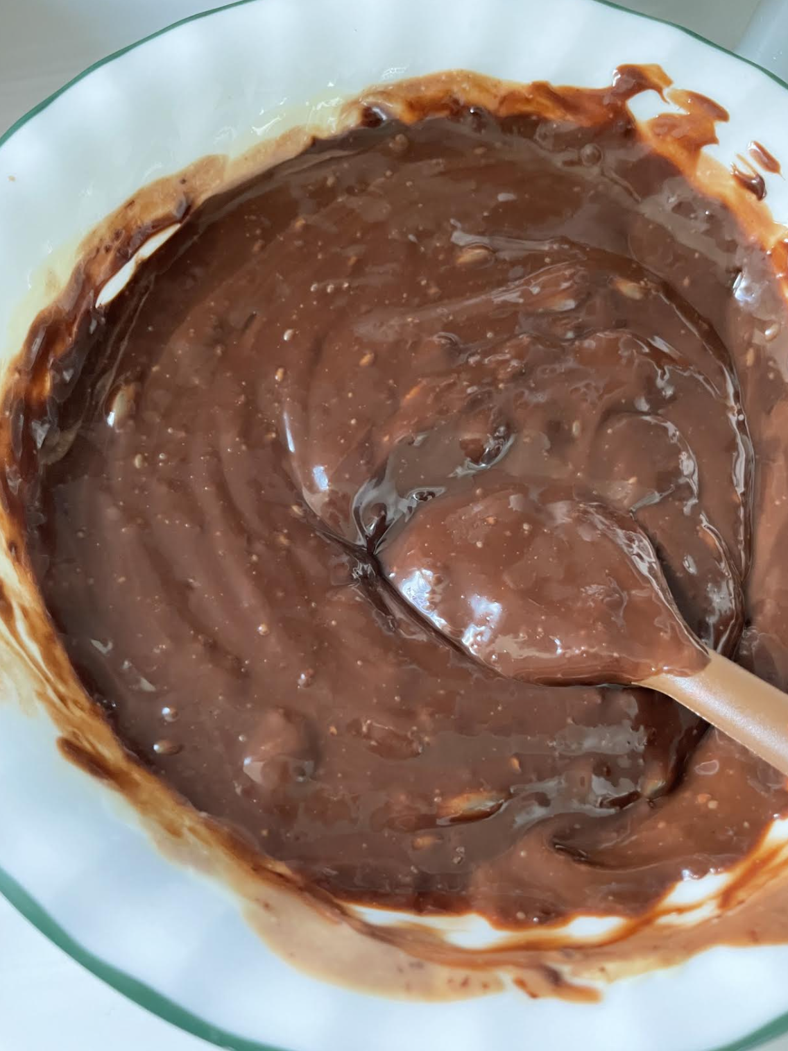 Assembling chocolate loaf cake