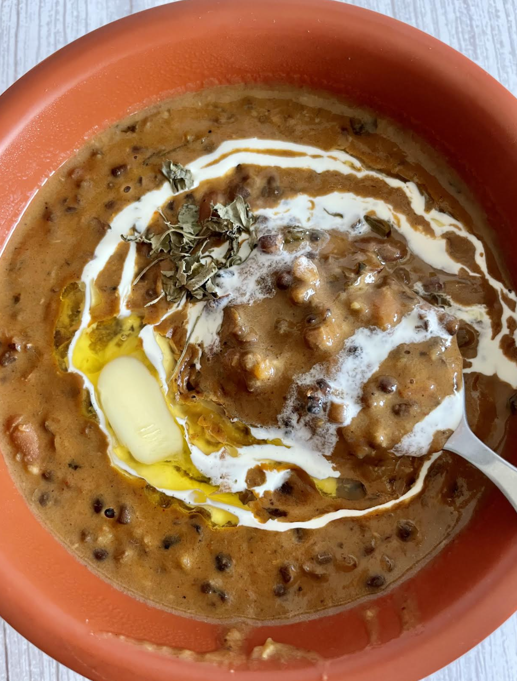 Serving Dal Makhani