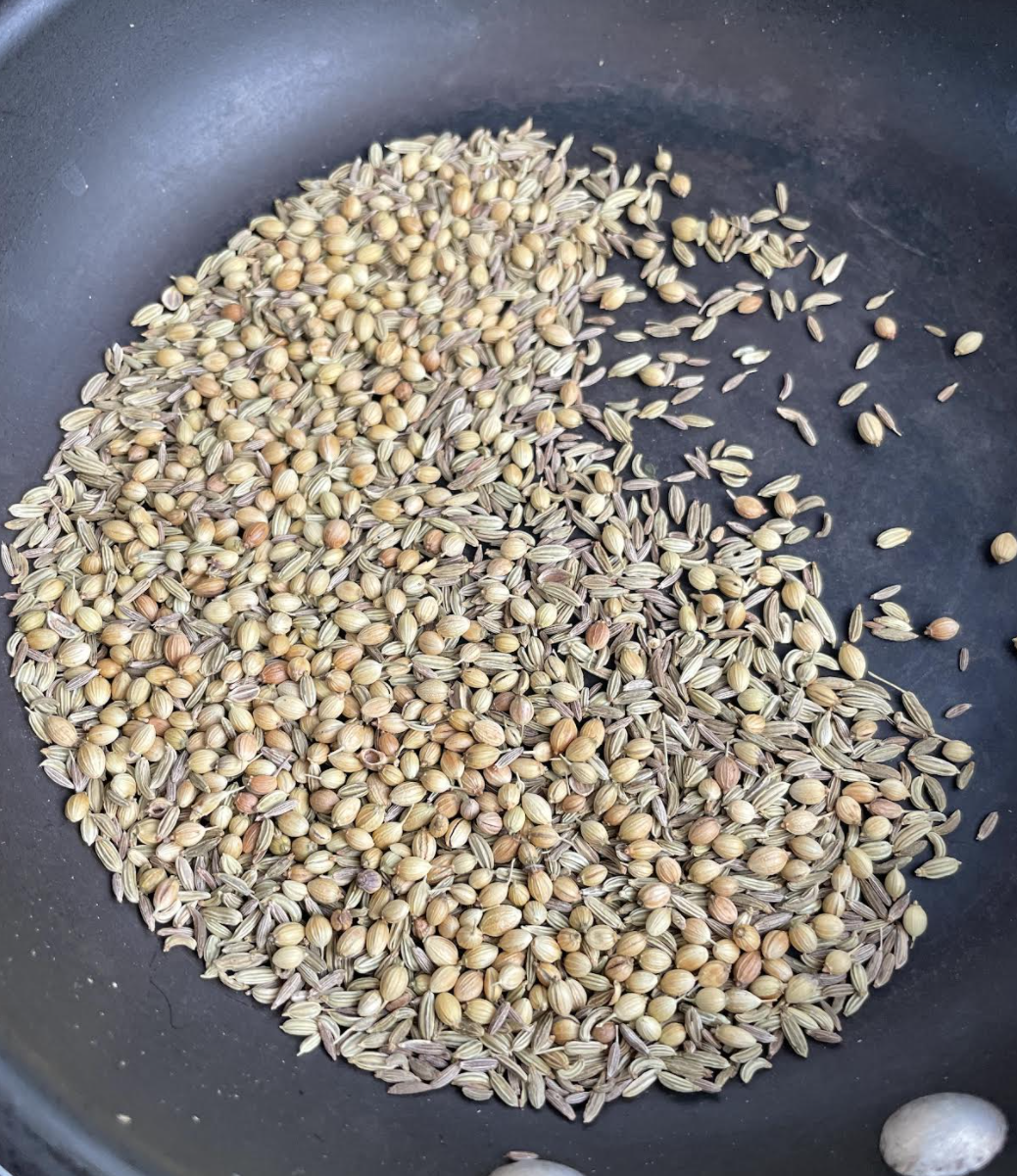 Preparing farsan kachori masala