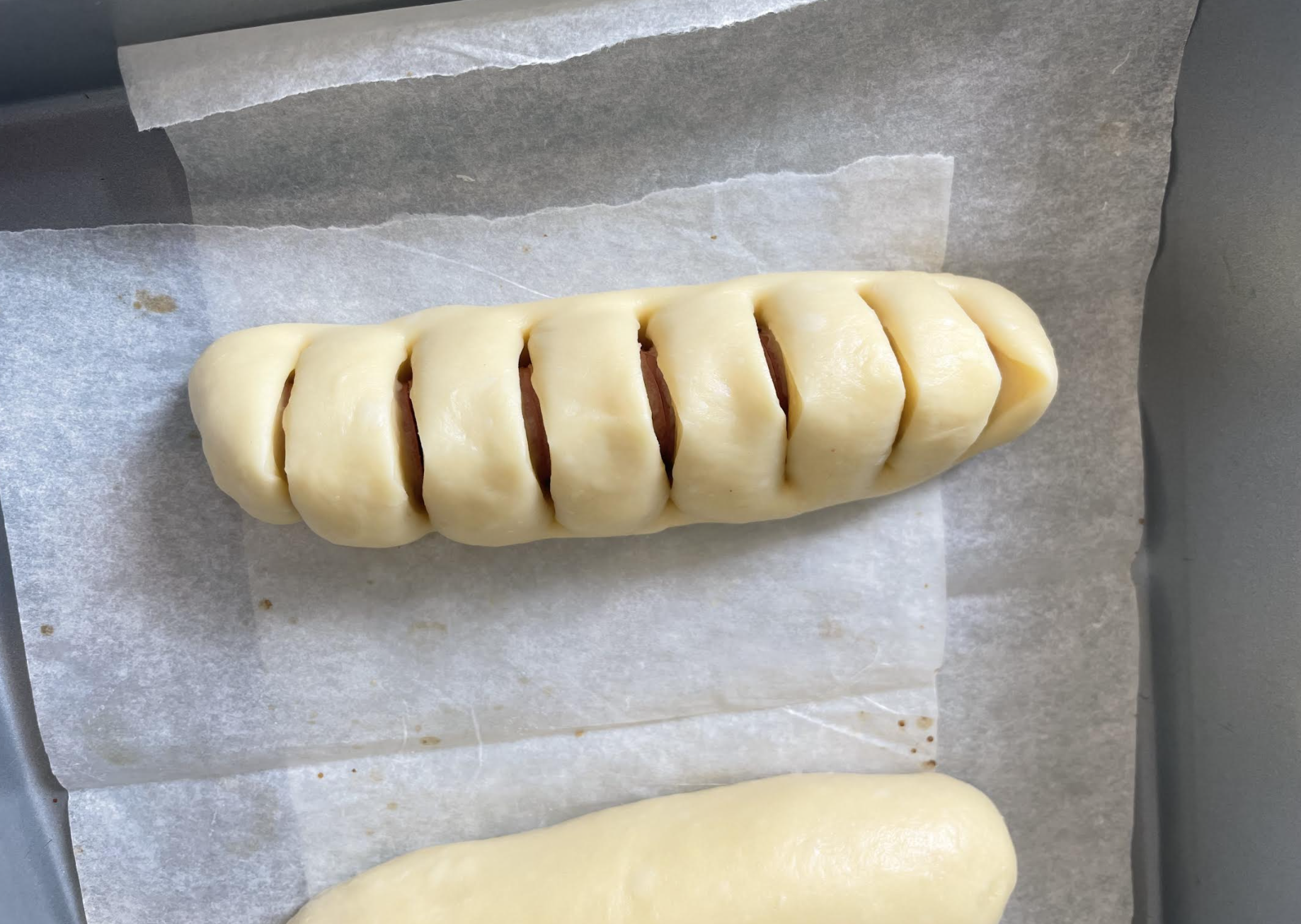 Arranging Sausage Bread
