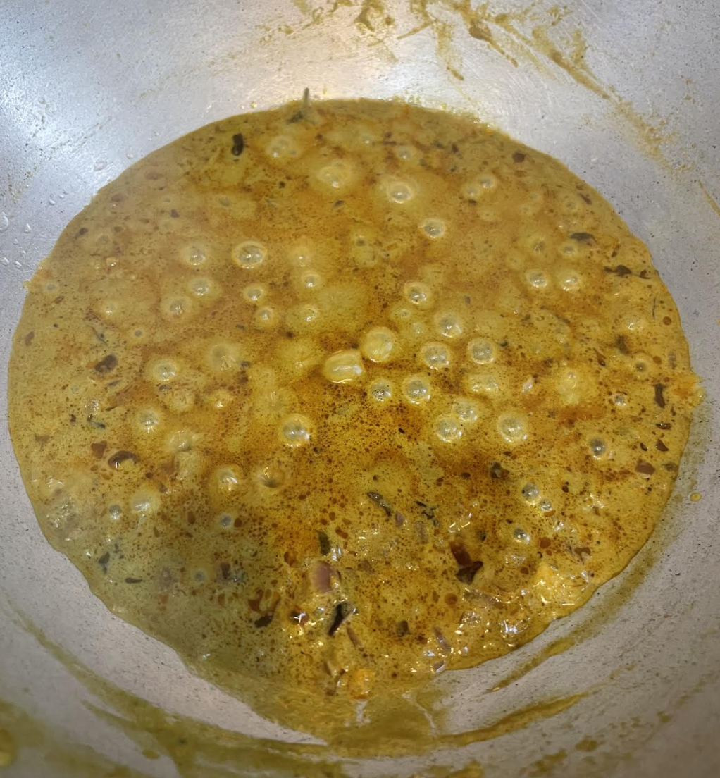 Adding cooked green moong