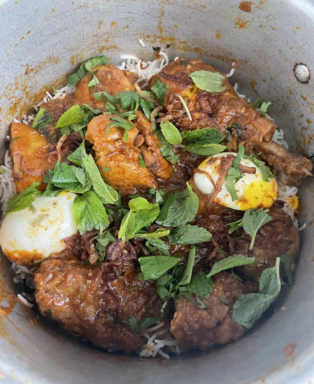 Final biryani layering