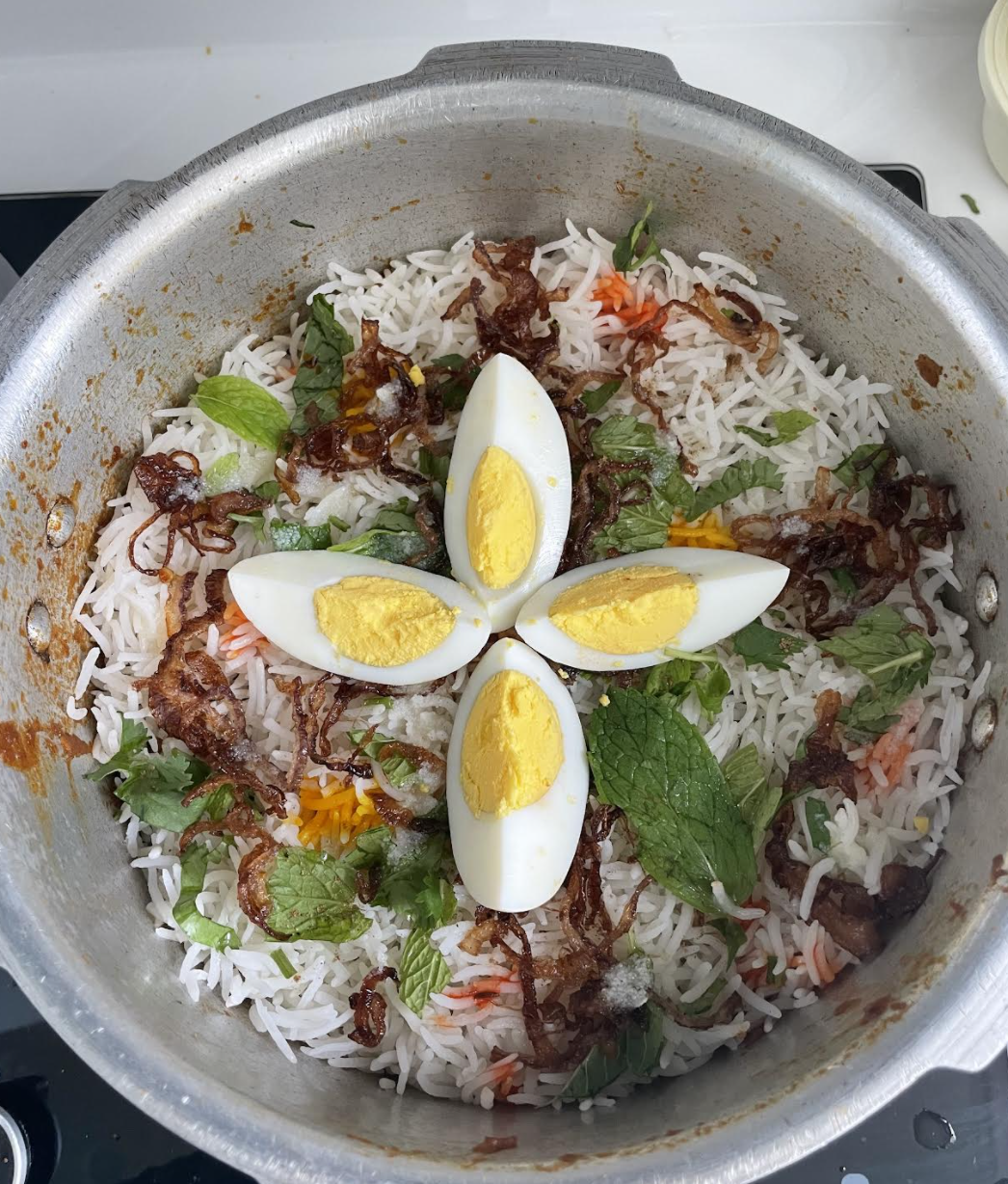 Chicken biryani ready to serve