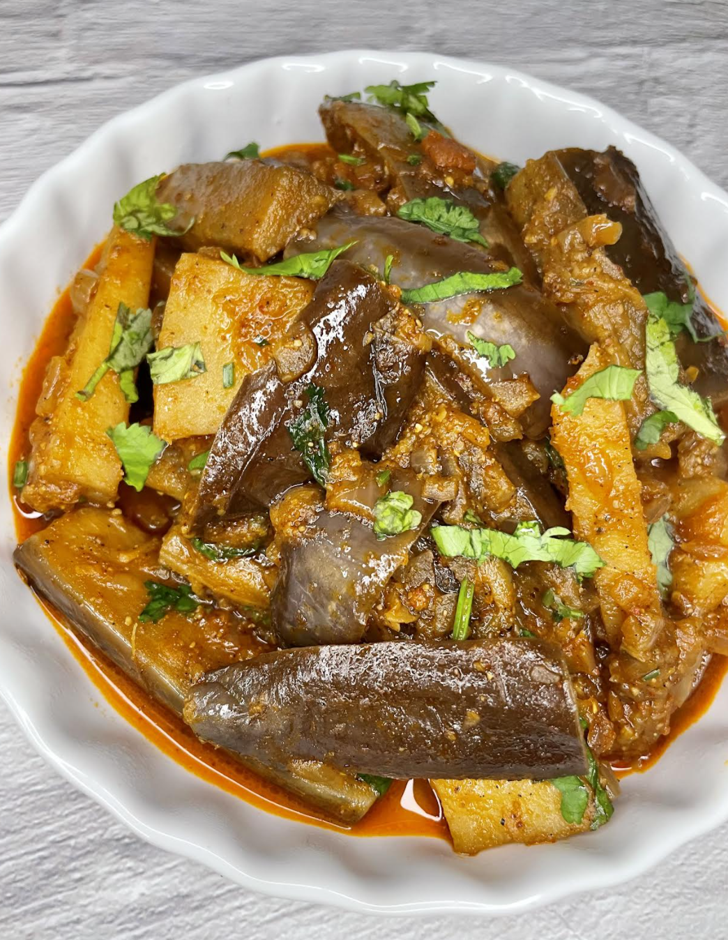 Ingredients for Achari Baingan