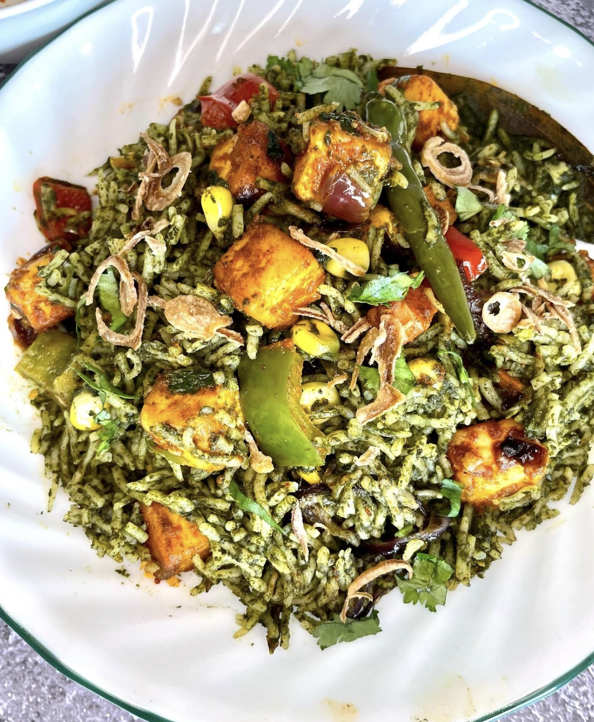 Palak Paneer Pulao