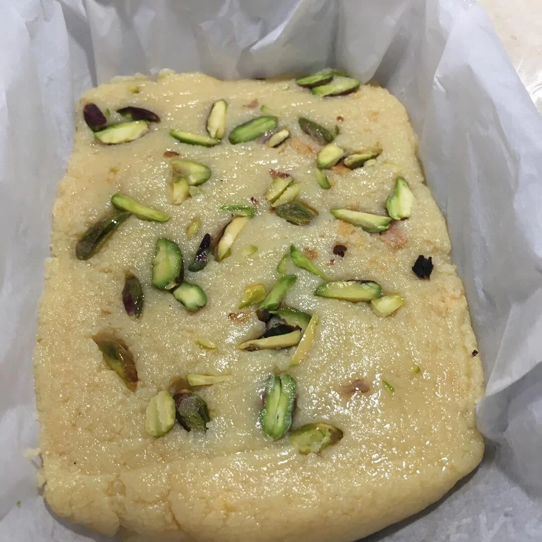 Setting Coconut Barfi