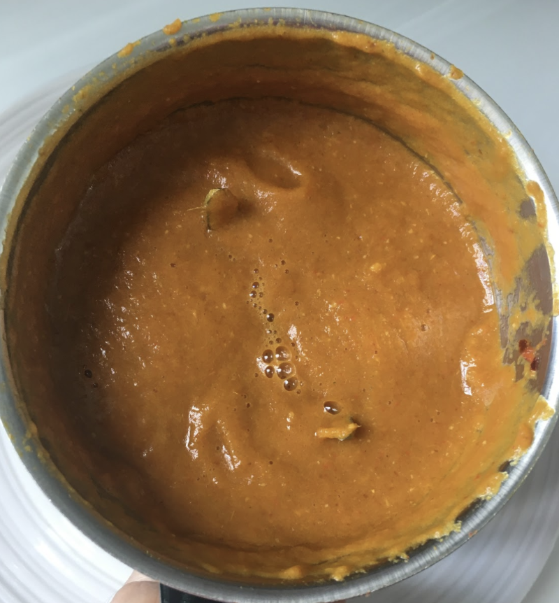 Cooking the Rempah Paste