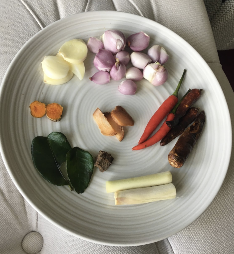 Ingredients for Rempah Spice Paste