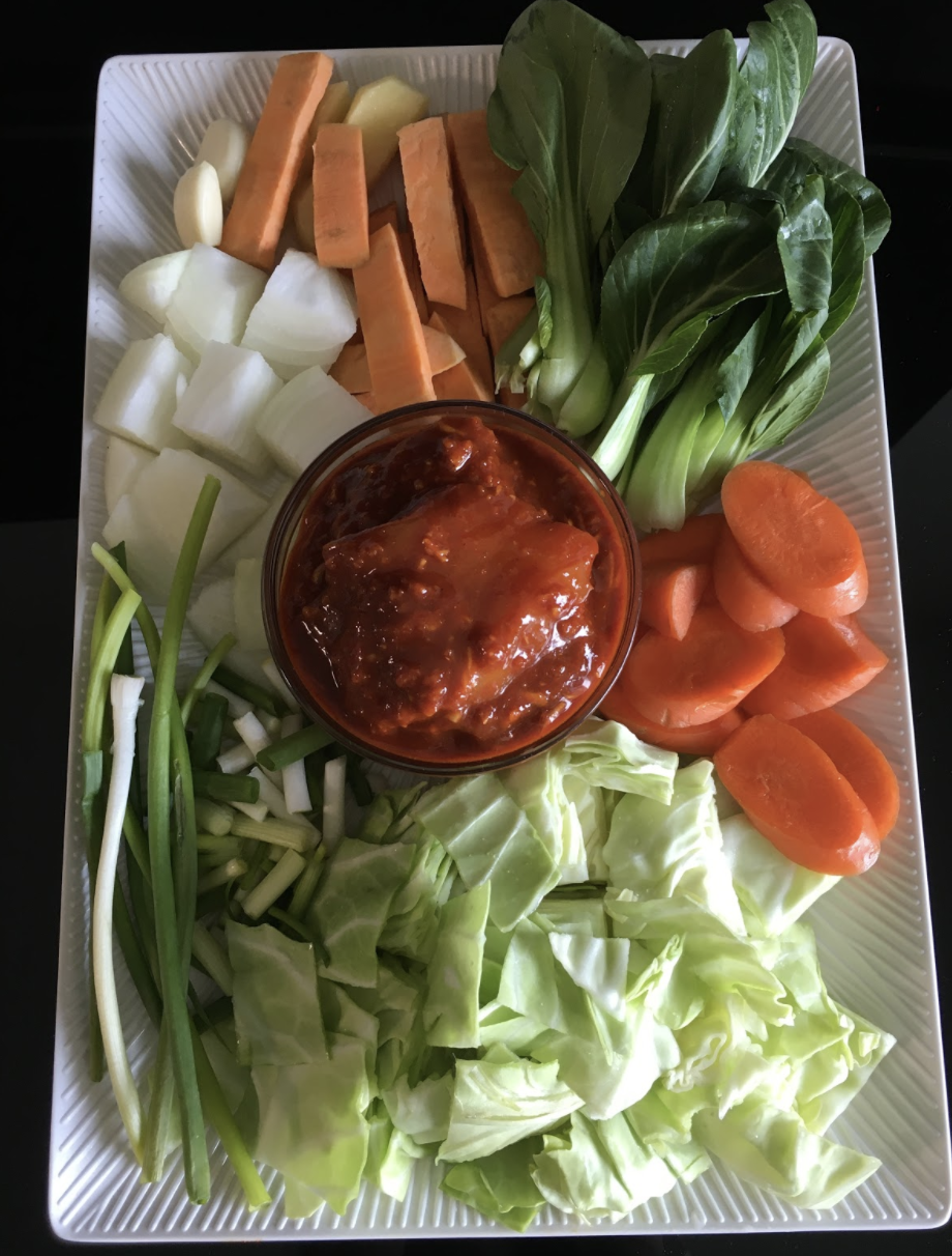 Vegetables for Korean Spicy Chicken
