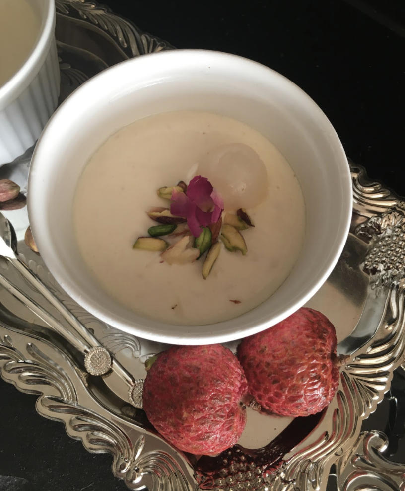 Finished Lychee Baked Yogurt Dessert